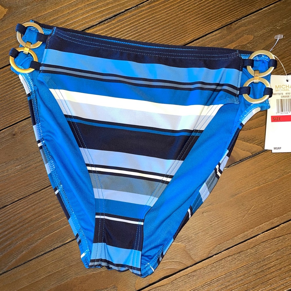 NWT! Michael Kors multi colored high waisted bikini bottoms